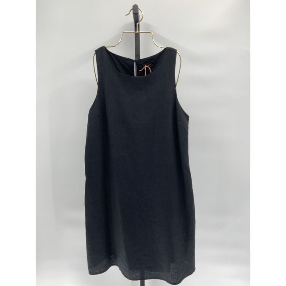 Quince Black Sleeveless Mini Dress